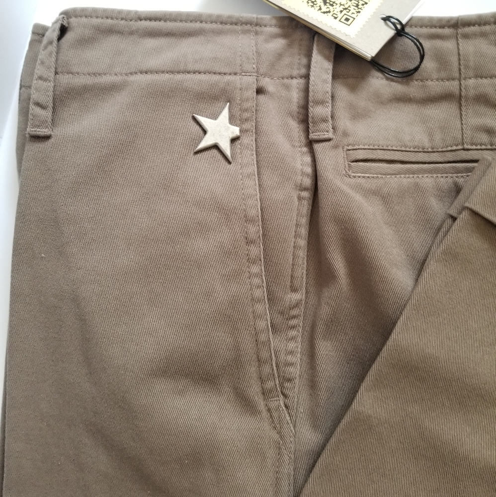 Golden Goose Cropped Chino Pants Size IT 44 Khaki Beige - Picture 12 of 12